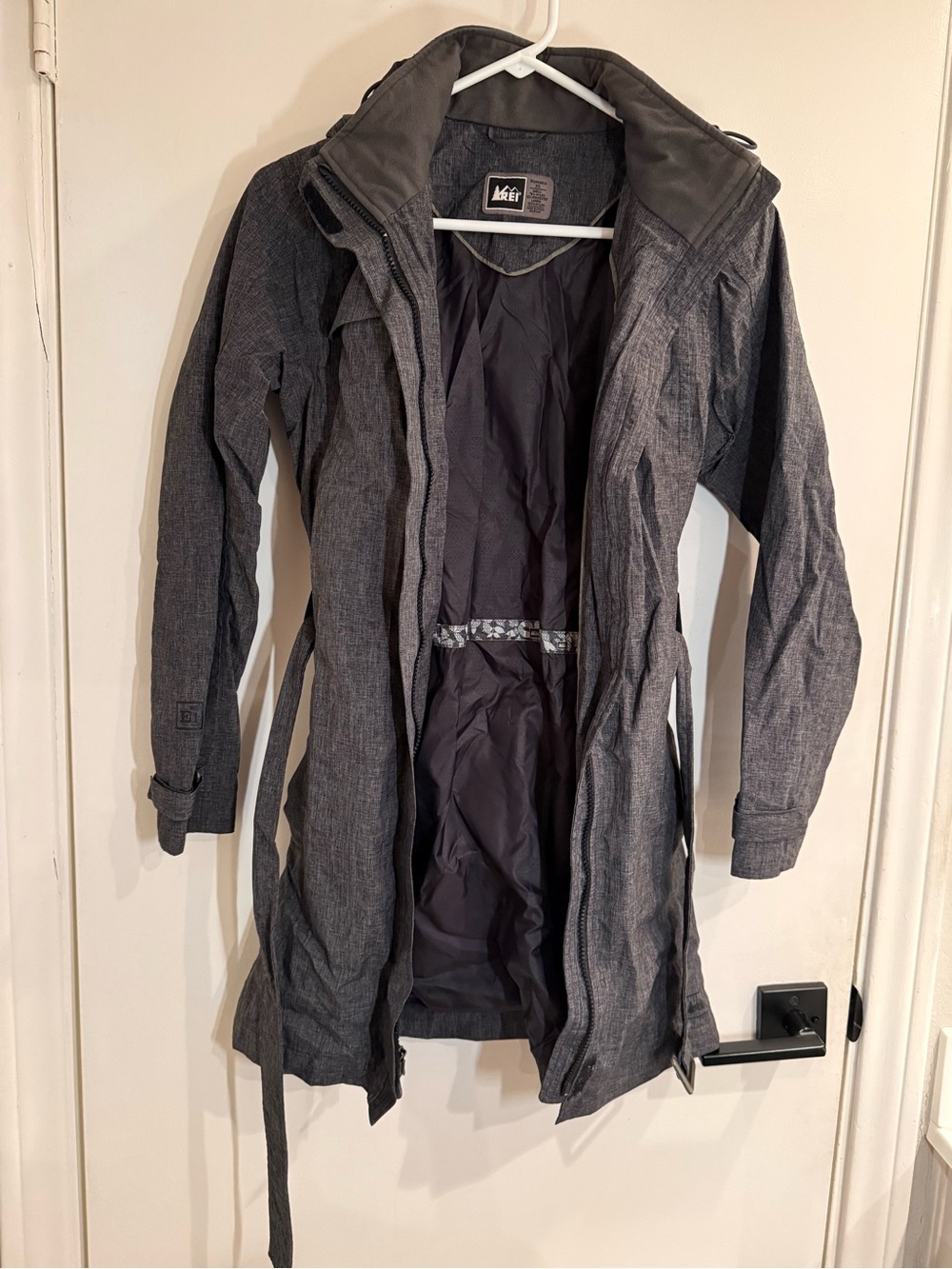 REI Women's Gray Mid-length Rain Jacket | Size: XS